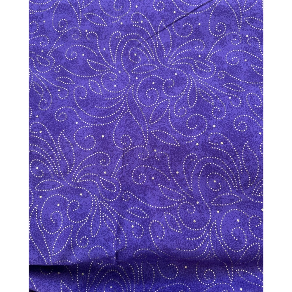 Cotton Quilting Fabric Purple & Gold Filler Backing 80" X 112"